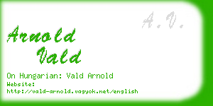 arnold vald business card